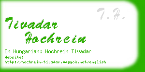 tivadar hochrein business card